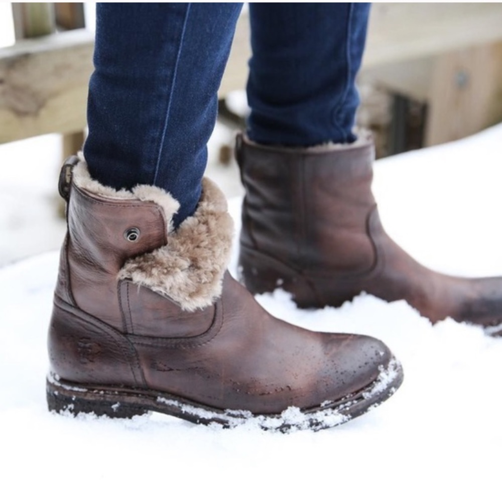 Frye Mara Genuine Shearling Lined Boot Size 7.5